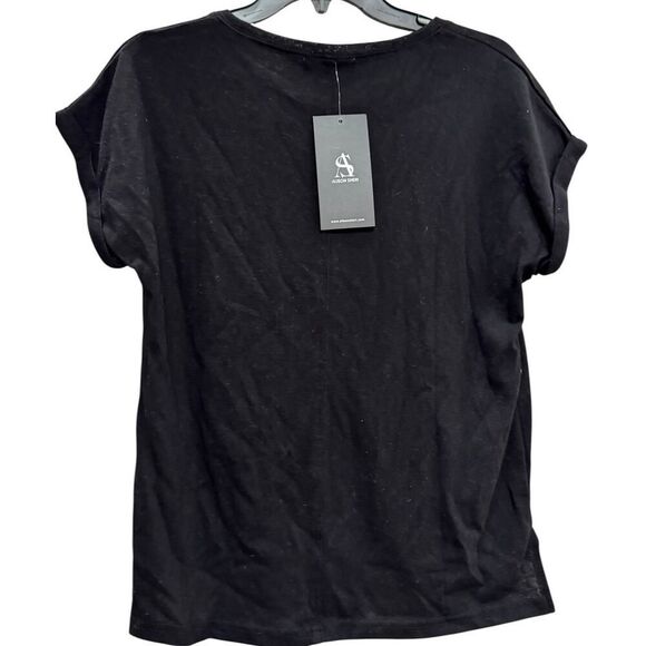 Alison Sheri Fitted Black Tee - Size S - New - Picture 2 of 3